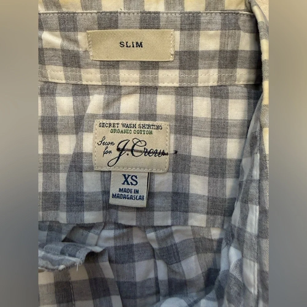 J. Crew Men’s Secret Wash 100% Organic Cotton Poplin Button Down Shirt NWT XS